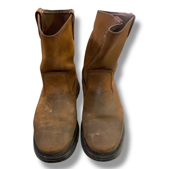 Wolverine Mens Brown Leather Work Boots Size 12 Durable Boot Sturdy Rubber Sole - Picture 7 of 9